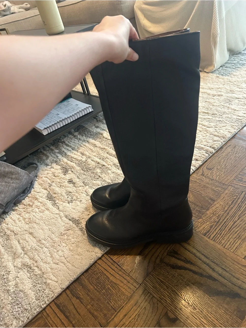 G by Guess Tan Leather Boot Interior Detail